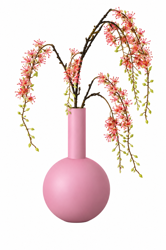 Capparis tak roze groen – zijden kunstbloem 131 cm