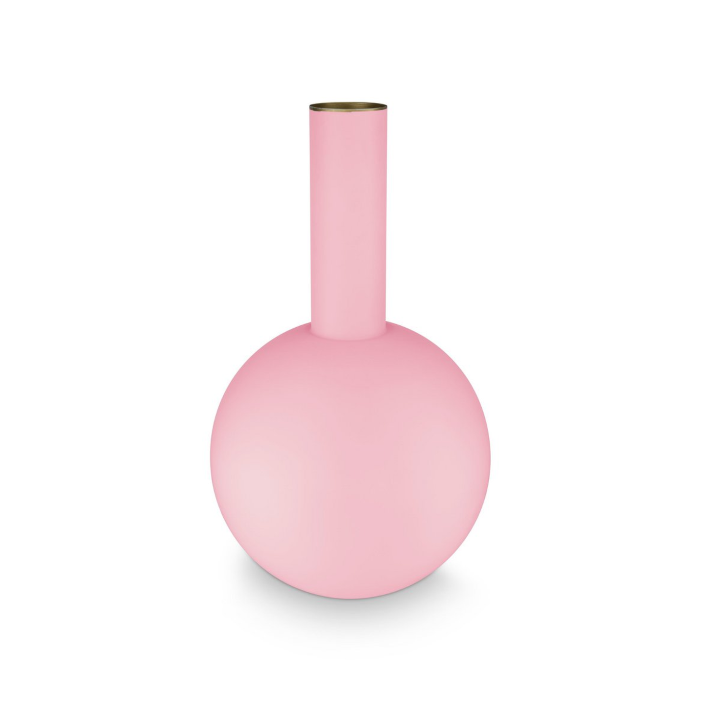 Mat Roze Metalen Vaas – 42 cm